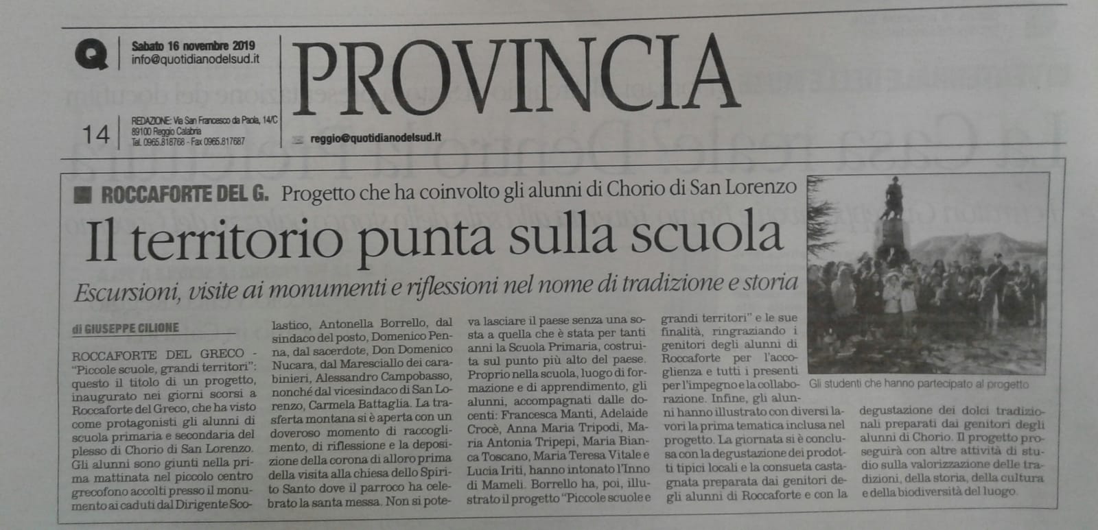 territorio scuola